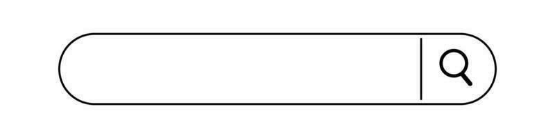 A simple web search box. Search bar with a wide range of input field. Internet search. Vector. vector