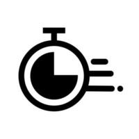 Timer silhouette icon with time elapsing. Vector. vector