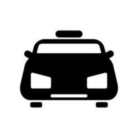 taxi silueta icono. taxi paseo información. vector. vector