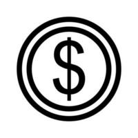 Simple dollar coin icon. Foreign currency. Vector. vector