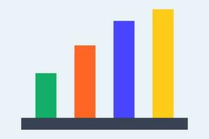 Colorful bar charts and chart. Finance and accounting. Analysis. Vector. vector