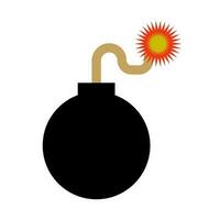 Ignited bomb icon. Game item. Vector. vector