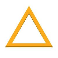 Yellow triangular shape icon. Vector. vector