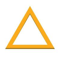 Yellow triangular shape icon. Vector. vector