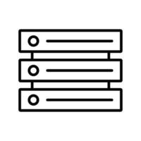 Simple server icon. Symbol of hosting service. Vector. vector