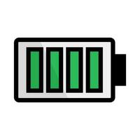 Modern full battery icon. Full charge. Vector. vector