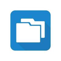 Modern blue shaded folder box icon. Vector. vector