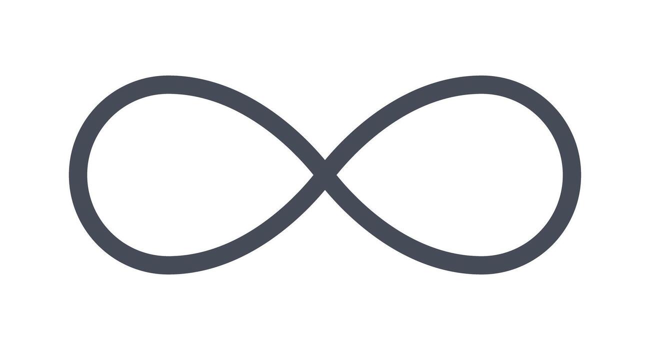 Infinite sign. Unlimited or infinity loop sign. Vector