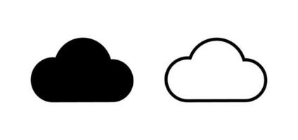 Simple cloud icon set. Vector. vector