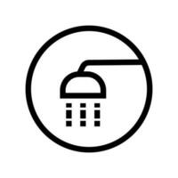 Shower icon in a circle. Vector. vector