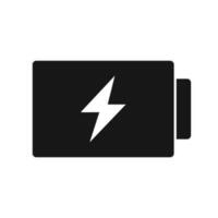 Charging battery silhouette icon. Vector. vector