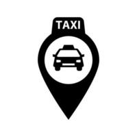 Taxi map pin icon. Taxi location information. Taxi stand. Vector. vector
