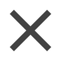 Simple cross mark silhouette icon. Error. Vector. vector