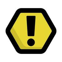 Hexagonal caution icon. Warning sign. Vector. vector