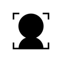 Biometric silhouette icon. Person authentication. Vector. vector