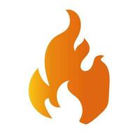Fire icon with gradient. Vector. vector