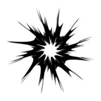 Explosion and bursting effect silhouette icon. Vector. vector