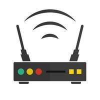 Modern Wi-Fi router. Internet wireless router. Network point. Vector. vector