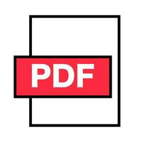 pdf extensión archivo icono. digital documentos. vector. vector