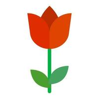 Red tulip icon. Present flower. Vector.t vector