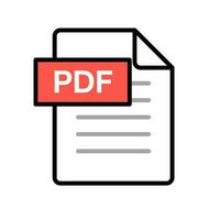 pdf datos archivo icono. digital documento. vector. vector