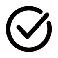 Simple round check box icon. Confirm icon. Vector. vector