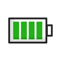 Flat design charging battery icon. Vector. vector