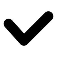 Check mark silhouette icon. Selection. Decision. Vector. vector