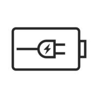 Simple charging battery icon. Electric supply. Vector. vector