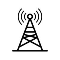 Broadcast relay station and base station. Radio tower icon. Vector. vector