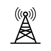 Broadcast relay station and base station. Radio tower icon. Vector. vector