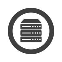 Server button. Data storage. Vector. vector