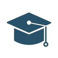 cuadrado académico gorra. símbolo de educación. graduación ceremonia. vector. vector