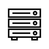 Simple server icon. Data storage icon. Vector. vector