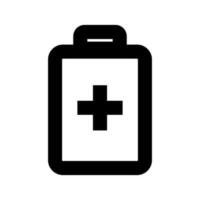 Simple plus mark battery icon. Vector. vector