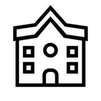 Simple school icon. School building. Vector. vector