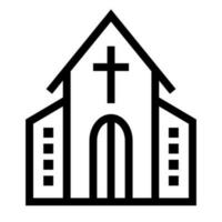 Iglesia salón icono. cristiano fe. vector. vector
