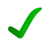 Modern green checkmark icon. Decision or good mark. Vector. vector