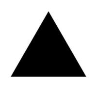 Black triangle silhouette icon. Vector. vector