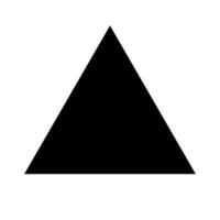 Black triangle silhouette icon. Vector. vector