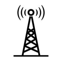 Radio tower. Base station for television and cellular operator. Vector. vector