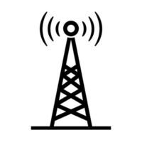 Radio tower. Base station for television and cellular operator. Vector. vector