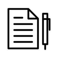 Simple memo and pen icon. Report. Vector. vector