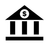 Bank silhouette icon. Central bank. Vector. vector