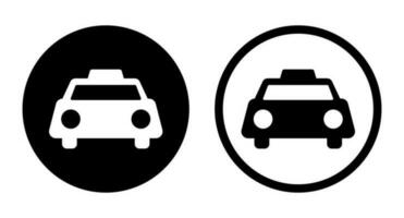 taxi icono colocar. Taxi firmar colocar. vector. vector