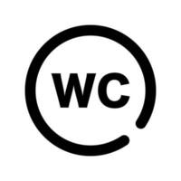 Round WC icon. Water closet. Bathrooms and toilet. Vector. vector