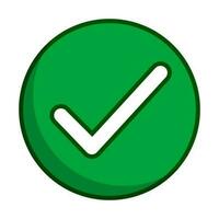 Round check box icon. Permit and completed. Vector. vector