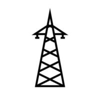 Radio tower icon. Communication tower of mobile radio base station. Vector. vector