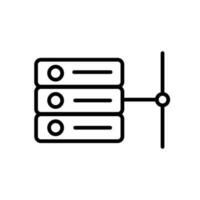 Server icon to connect to the web. Hosting symbol. Vector. vector
