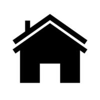 House with chimney silhouette icon. At home. Vector. vector